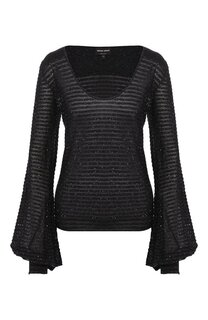 Пуловер из смеси шерсти и шелка Giorgio Armani
