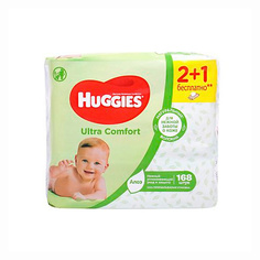 Салфетки для тела HUGGIES Влажные салфетки Ultra Comfort с алоэ 168