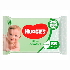 Гигиена HUGGIES Влажные салфетки Ultra Comfort с алоэ 56
