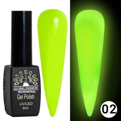 Гель-лак для ногтей GLOBAL FASHION Гель лак Luminous светящийся в темноте, 01