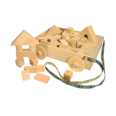 Интерактивная игрушка PELSI Набор геометрических форм в тележке для детей "Постройка" 1 Пелси