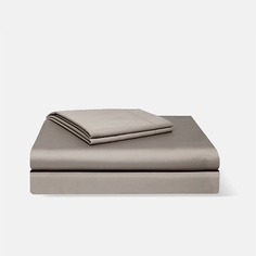 Комплект постельного белья HOME STORY Кремовый Мако-сатин (Евро, 50 × 70, На резинке)