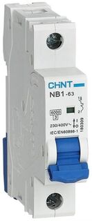 Автоматический выключатель модульный CHINT 179604 1P, тип характеристики B, 20А, 6кА, NB1-63 (R)