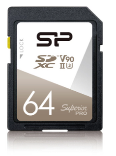 Карта памяти SDXC 64GB Silicon Power Superior Pro Class 10 UHS-II U3 V90 290/160 Mb/s