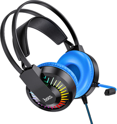 Наушники Hoco W105 Joyful игровые, с микрофоном, синие