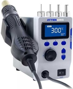 Паяльная станция термовоздушная Atten ST-8800D 230В(550Вт), температура +100С+500С, поток воздуха 30-120л/мин