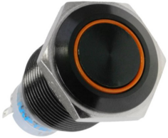 Переключатель Lamptron LAMP-SW1616L-H анти-вандальный Vandal Switch,16mm;Ring;Orange;Blackhousing; Latching;