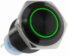 Переключатель Lamptron LAMP-SW1913L-H анти-вандальный Vandal Switch,19mm,Ring,Green,Black,Latching;