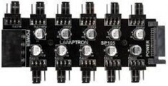 Панель управления вентиляторами Lamptron LAMP-SP105 и подсветкой SP105 Motherboard Fans Syn Amplification for PWM Fans(10-ways out)