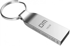 Накопитель USB 2.0 16GB DM PD076 металл, с кольцом