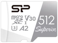 Карта памяти MicroSDXC 512GB Silicon Power SP512GBSTXDA2V20 Superior, Class 10, UHS-I U3, V30, A2