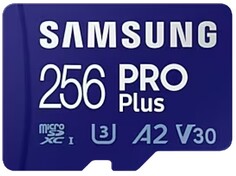 Карта памяти MicroSDXC 256GB Samsung MB-MD256KA/APC PRO Plus U3 A2 V30 UHS-I + SD Adapter 160/120MB/