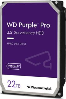 Жесткий диск 22TB SATA 6Gb/s Western Digital WD221PURP Purple PRO 3.5" 7200 RPM 512MB AI для систем видеонаблюдения