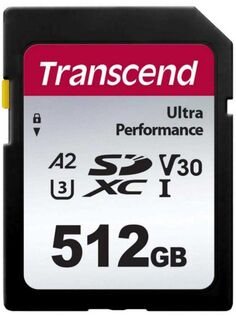 Карта памяти SDXC 512GB Transcend TS512GSDC340S 340S, UHS-I Class U3 V30 A2