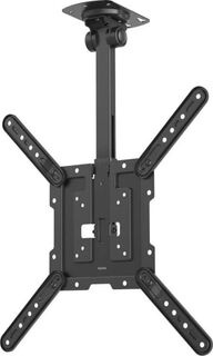 Кронштейн HAMA Swivel Height-adjustable 00118086 для телевизора черный 32"-65" макс. 40кг потолочный поворот