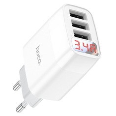 Зарядное устройство сетевое Hoco C93A 6931474760593 3*USB, 3.4А, белый