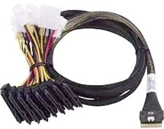 Кабель Adaptec 2305700-R (Internal SlimSAS x8 (SFF-8654) to 8SFF-8639 x1 U.2 NVMe cable. It measures 0.8 meter and is used for direct attached connect