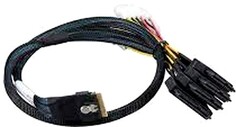 Кабель Adaptec 2305300-R (Internal SlimSAS x8 (SFF-8654) to 4SFF-8639 x2 U.3 tri-mode cable. It meas