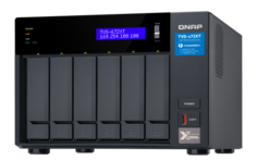Сетевой RAID-накопитель QNAP TVS-672XT-i5-8G 6 отсеков 3,5"/2,5", 2 слота M.2, 1 порт 10 GbE BASE-T, 2 порта Thunderbolt 3. Intel Core i5 3,1 ГГц, 8 Г
