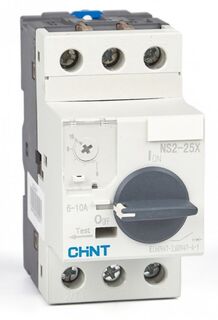 Автоматический выключатель для защиты двигателя CHINT 495185 NS2-25X, 6-10А, с поворотн., ручкой (R)