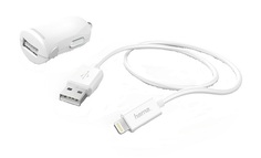 Зарядное устройство автомобильное HAMA H-183266 00183266 2.4A USB для Apple белый
