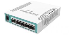 Коммутатор Mikrotik CRS106-1C-5S уровень лицензии RouterOS:5,11 - 30 V, порты: 5x 1.25G Ethernet SFP cage (Mini-GBIC; SFP module not included), DDMI s