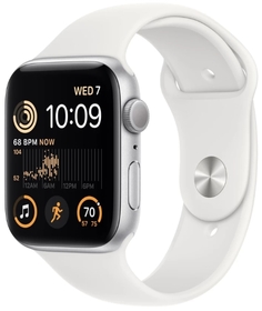 Часы Apple Watch SE (2022) GPS 44mm Silver Aluminium Case with White Sport Band