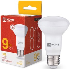 Лампа светодиодная IN HOME 4690612024301 LED-R63-VC 9Вт рефлектор 3000К теплый, белый E27 810лм