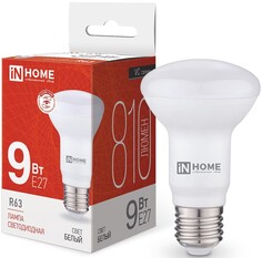 Лампа светодиодная IN HOME 4690612024325 LED-R63-VC 9Вт рефлектор 4000К нейтральный, белый E27 810лм