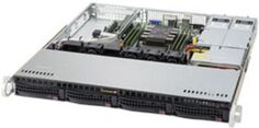 Серверная платформа 1U Supermicro SYS-5019P-MR (1x3647, C621, 6xDDR4, 4x3.5" HS, 2xGE, 2x400W,Rail)