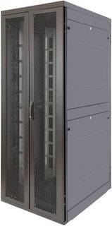 Шкаф напольный 19", 48U Eurolan 60F-48-7A-95BL Rackcenter D9000 48U 750×1000, передняя дверь перфорированная двустворчатая, задняя дверь перфорированн