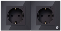 Розетка Sibling Powerswitch-W2-B умная чёрная встраиваемая