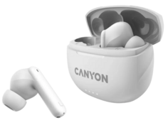 Наушники беспроводные Canyon TWS-8 Bluetooth: 5.3, 20-20 кГц, 32 ОМ, 2*40 мАч, 470 мАч, USB-C, IP33, white