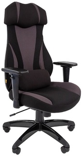 Кресло игровое Chairman GAME 14 черное/серое, ткань, до 120 кг