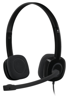 Гарнитура проводная Logitech Stereo Headset H151 981-000590 20 - 20000 Гц, mini jack 3.5 mm combo 981-000589/