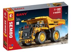 Конструктор Sembo Block 712023 карьерный самосвал "Sany SRT9SC", 1261 деталь