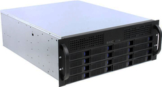 Корпус серверный 4U Procase ES416S-SATA3-B-0 16 SATA3/SAS 6Gb hotswap HDD, черный, без блока питания, глубина 550мм, MB 9.6"x12"