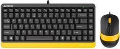 Клавиатура и мышь A4Tech F1110 BUMBLEBEE цвет клав:черный и желтый, мыши: черный и желтый, USB, 1919569