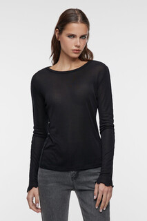 Лонгслив из лиоцелла с волнистыми манжетами Befree