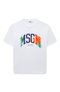 Хлопковая футболка MSGM kids