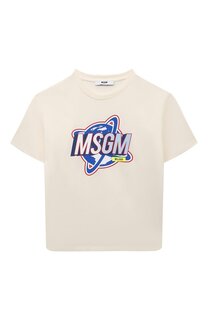 Хлопковая футболка MSGM kids