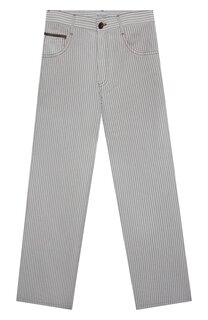 Брюки из хлопка и льна Brunello Cucinelli