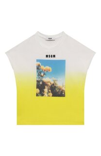 Хлопковая футболка MSGM kids