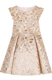Платье-миди с металлизированной цветочной отделкой и оборками David Charles