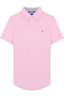 Хлопковая рубашка с воротником button down Polo Ralph Lauren