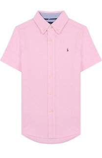 Хлопковая рубашка с воротником button down Polo Ralph Lauren