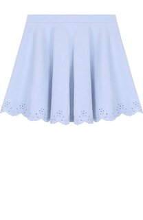 Юбка свободного кроя из смеси хлопка и полиэстера с фестонами Polo Ralph Lauren