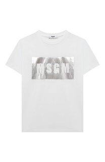 Хлопковая футболка MSGM kids