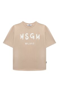 Хлопковая футболка MSGM kids