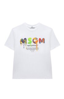 Хлопковая футболка MSGM kids